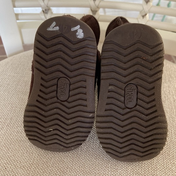 Circo Brown Genuine Suede Zippered Toddler Boots - Picture 7 of 11